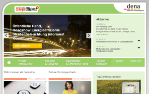 Screenshot der Initiative Energieeffizienz