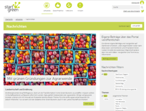 StartGreen – ein neues Portal und Netzwerk für grüne Gründer
