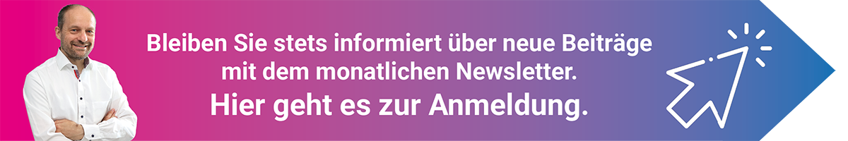 Bleiben Sie stets informiert über neue Beiträge mit dem monatlichen Newsletter.